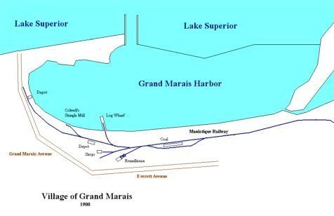 Grand Marias Railroad Map